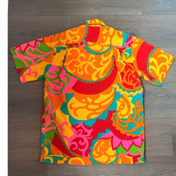 VINTAGE RARE 60s HAWAIIAN CASUALS BY STAN HICKS SHIRT ALOHA SURF LUAU ABSTRACT - Picture 2 of 7